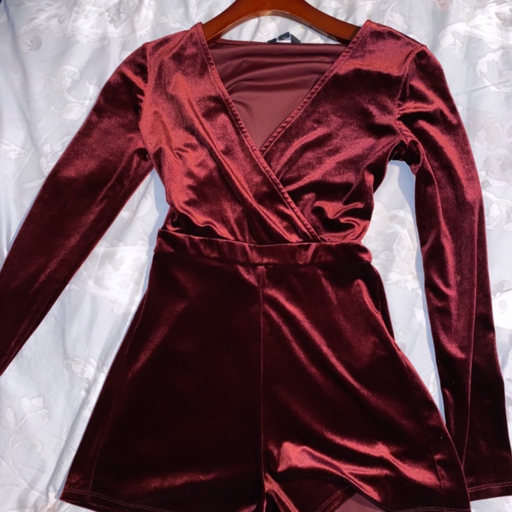 Guess Red Velvet Romper